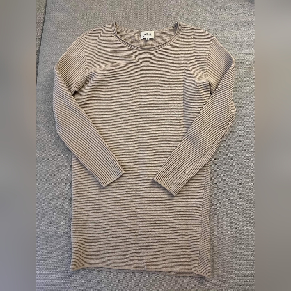 Aritzia Wilfred Ribbed Cashmere and Silk Sweater Dress - Picture 3 of 3